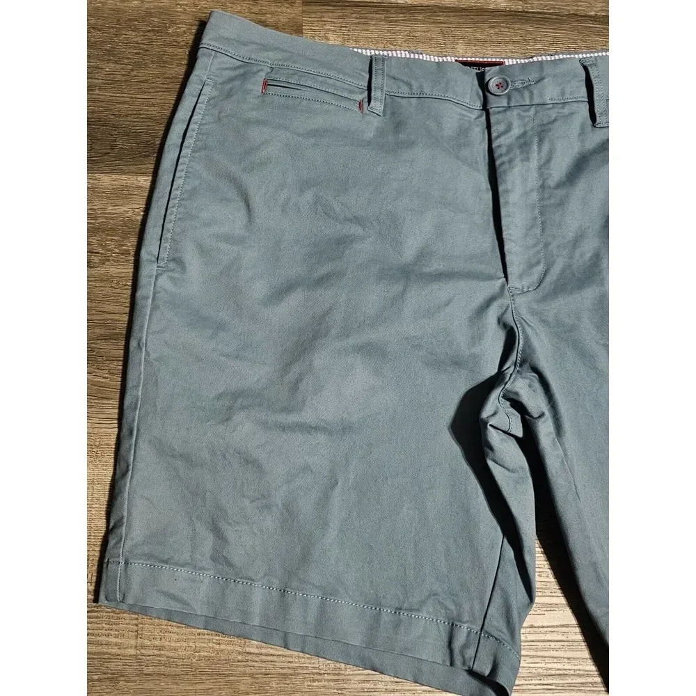 Untuckit Mens St. Vincent Chino Golf Shorts Size 36 Color Blue Stone‎ Outdoor